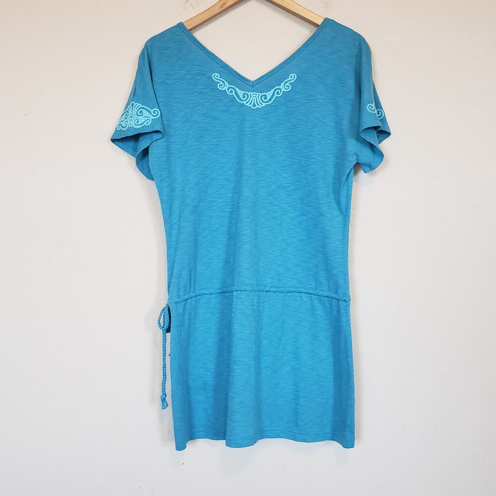 Athleta Embroidered Blue Taj Tunic Dress Women's Small Casual - Picture 2 of 9